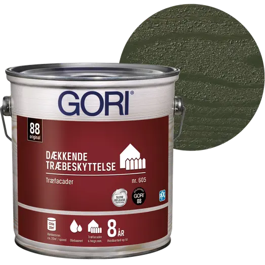 GORI 605 dækkende træbeskyttelse grøn umbra