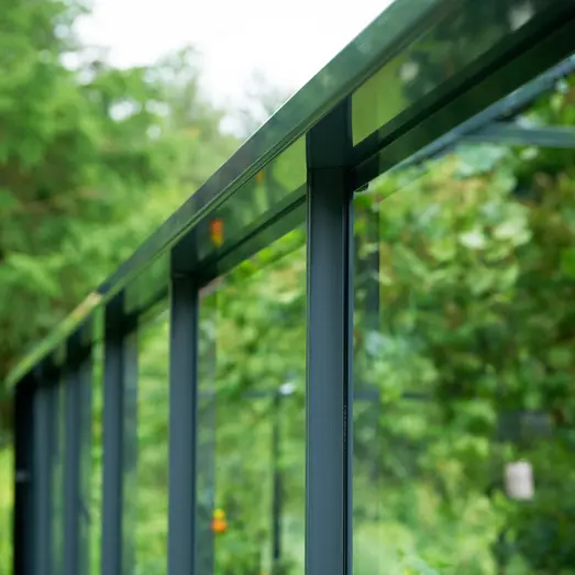 Juliana Gran Oase drivhus 13 m² antracit/sort m/3 mm hærdet glas