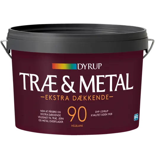 Dyrup træ og metalmaling ekstra dækkende 90 hvid