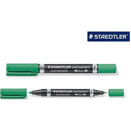 Staedtler pemanent marker duo fin/mellem grøn