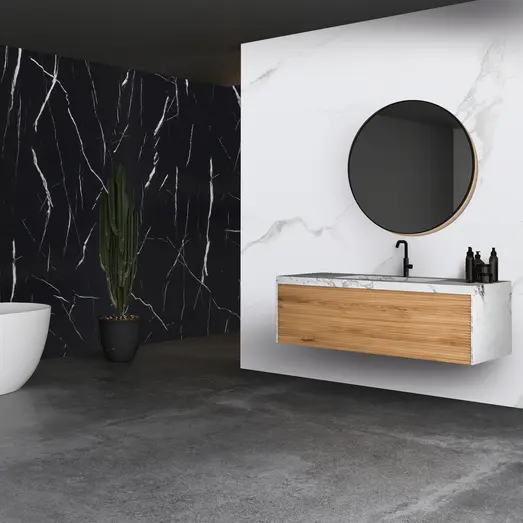 Fibrotech SPC vægpanel 4x1000x2600 mm white marble