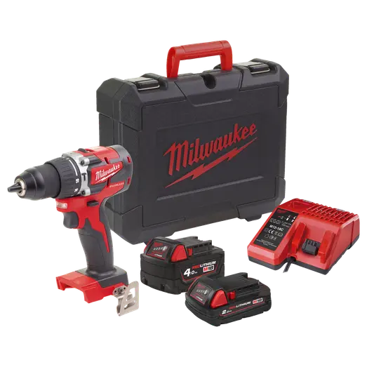 Milwaukee M18 CBLPD-422C 18V slagboremaskine 1x4.0 + 1x2.0 Ah inkl. kuffert