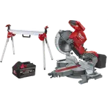 Milwaukee M18™ FMS254-0 Fuel™ kap-/geringssav m/6,0 Ah batteri og arbejdsbord
