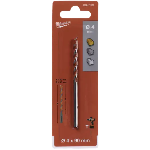 Milwaukee premium murbor med karbidspids 4x90 mm