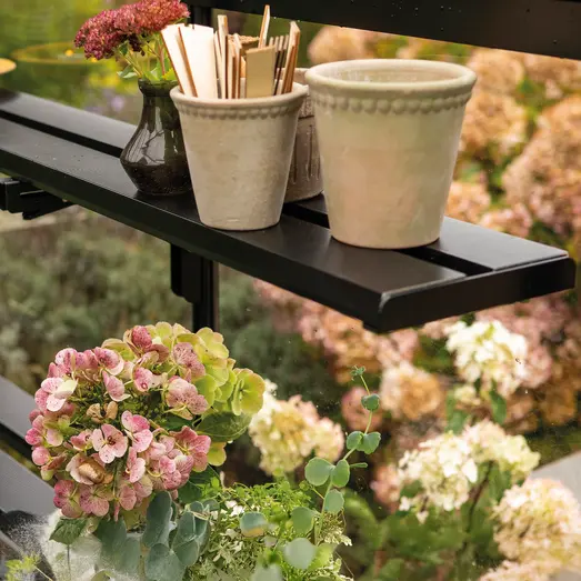 Halls Integreret foldbar Lamelhylde - ICON Gardenhouse 6, 8,6 m² (6' x 10')