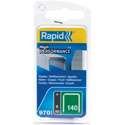 Rapid Nr. 140 bredtrådshæfteklammer 6 mm 970 stk.