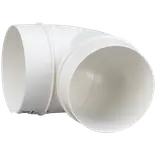Duka bøjning 90° Ø125 mm hvid