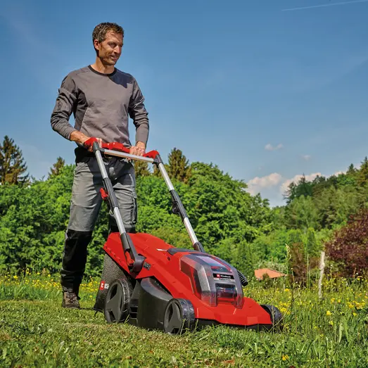 Einhell Rasarro 3640 18V plæneklipper m/2x4.0Ah batterier og lader