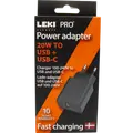 Leki PRO Adapter - 220V Netlader til USB/USB-C 20W