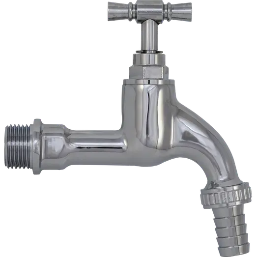 Aftapventil m/slangeforskruning 1/2" forkromet