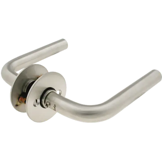 Ruko dørgreb Scandinavia L- form Ø16 mm m/roset rustfrit stål