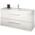 Scanbad Multo+ vaskeskab m/ Aura vask 120 cm højglans hvid