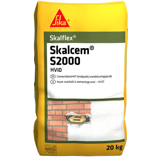 Skalflex Vandskuringsmørtel Skalcem S2000-01 hvid 20 kg