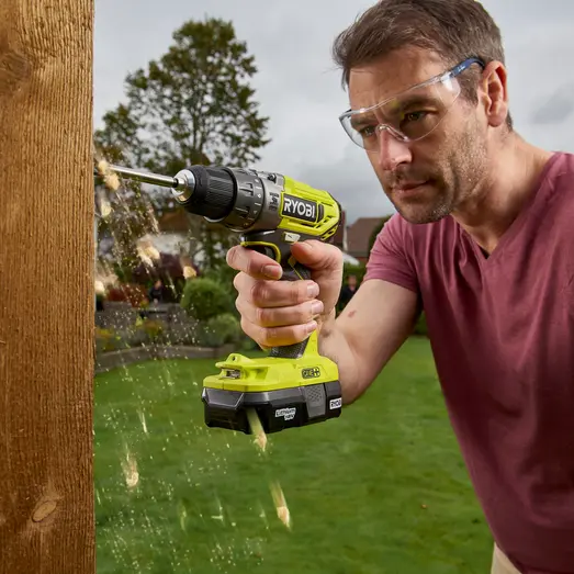 Ryobi R18PD2-220S 18V ONE+ slagboremaskine 2x2,0Ah batteri, taske og lader