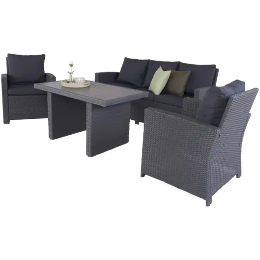 Langø sofasæt inkl. hyndersort 