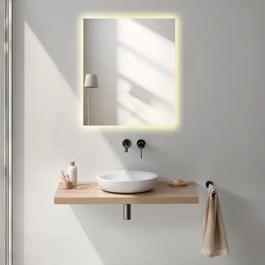 Milobad CL34 spejl m/LED 70x60 cm