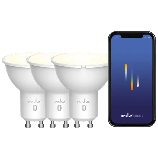 Nordlux smart pære LED GU10 hvid 3 pk