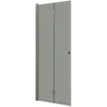 Scanbad foldedør 99x200cm børstet satin/isglas