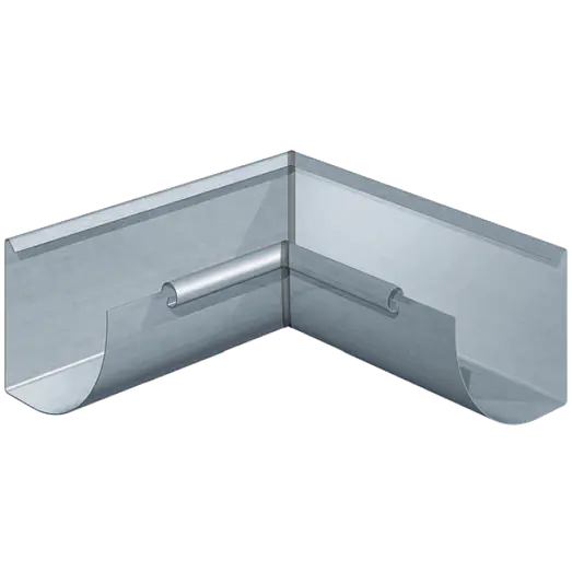 Rheinzink 90° kvartrund indv. gering 333x300x0,7 mm