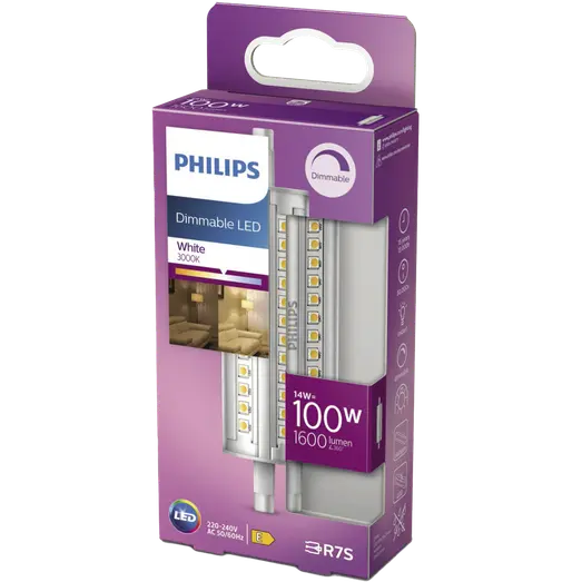 Philips LED rør 118 mm 100W dæmpbar hvid