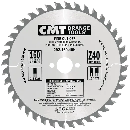 CMT savklinge 160x2,2x20 mm. Z40W