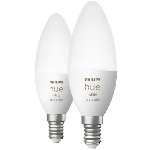 Philips Hue White and color ambiance dobbeltpakke E14 LED