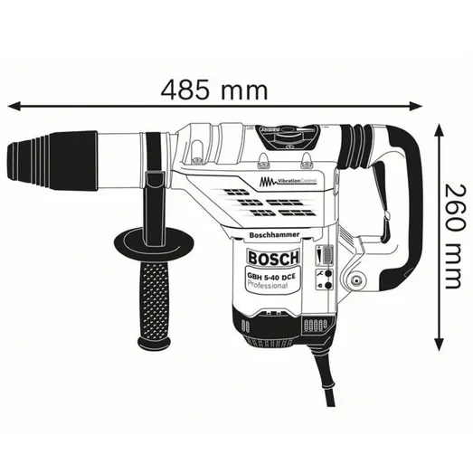 Bosch GBH 5-40 DCE borehammer SDS-max 230V